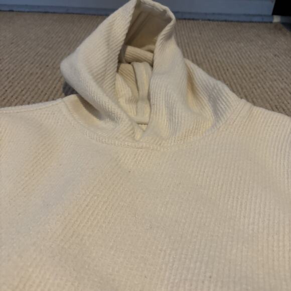 Huckberry Taylor Stitch Heavyweight Textured Hoodie Hoody Cream Men's Sz 38 Med - Picture 2 of 12